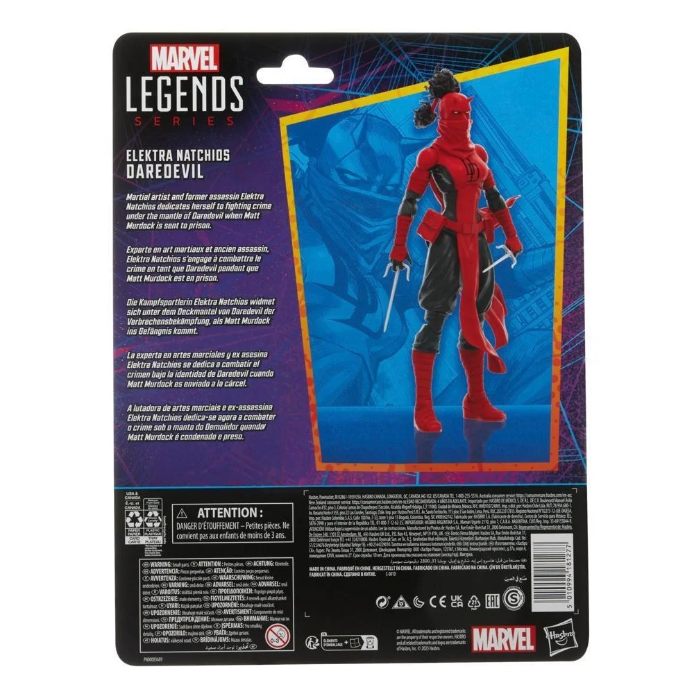 08. Marvel Legends Series Elektra Natchios Daredevil Figura, 15cm