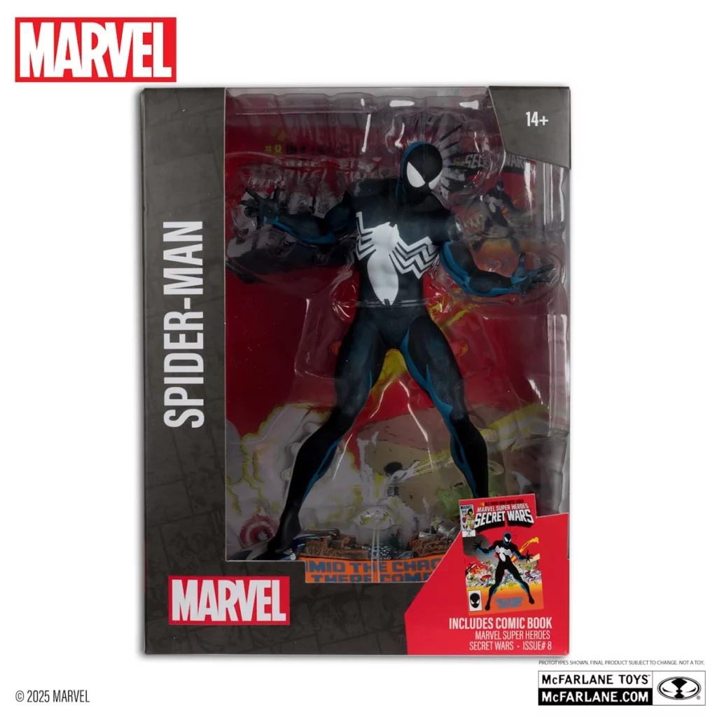 08. McFarlane Marvel Spider Man Figura, 27cm + Strip (Secret Wars #8)