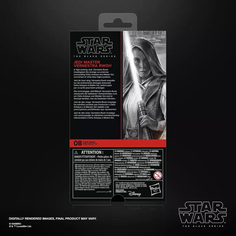 08. Star Wars The Acolyte Jedi Master Vernestra Rwoh Figura, 15cm