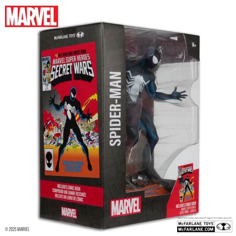 09. McFarlane Marvel Spider Man Figura, 27cm + Strip (Secret Wars #8)