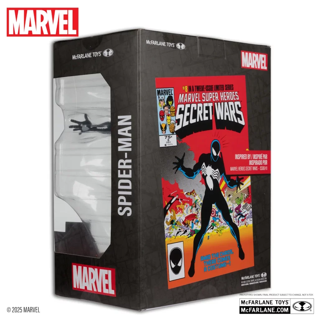 10. McFarlane Marvel Spider Man Figura, 27cm + Strip (Secret Wars #8)