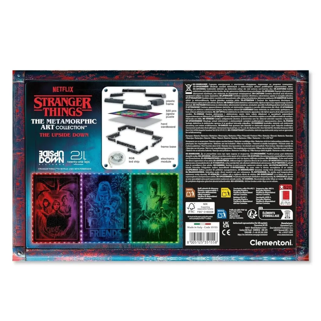 11. Stranger Things 'The Upside Down' Puzzle S LED Okvirom, 520pcs