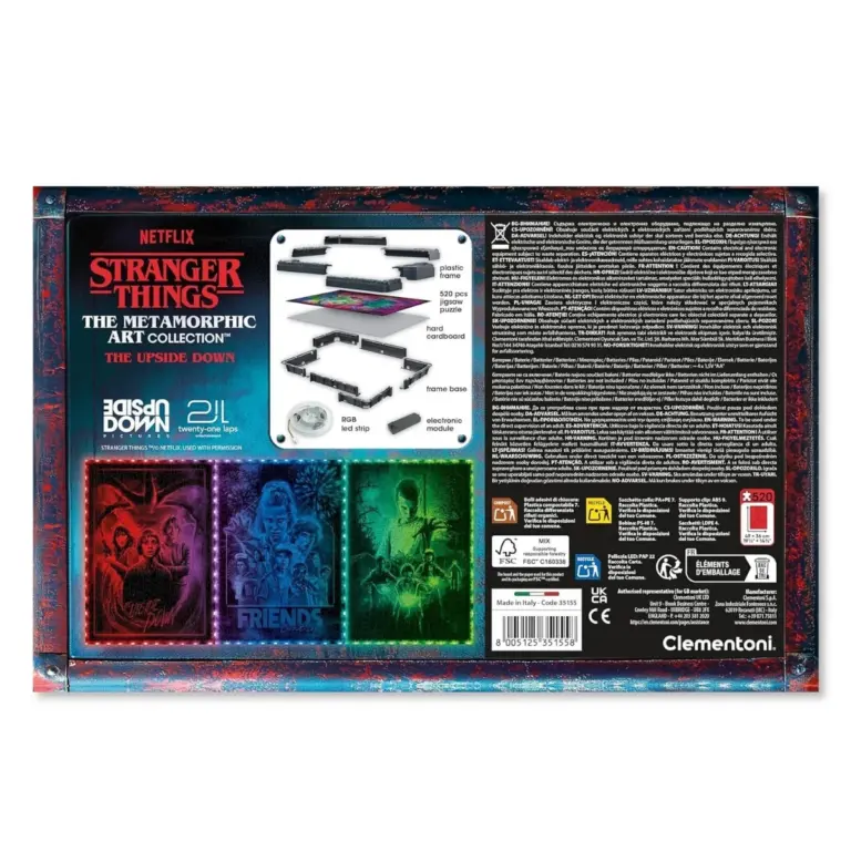11. Stranger Things 'The Upside Down' Puzzle S LED Okvirom, 520pcs