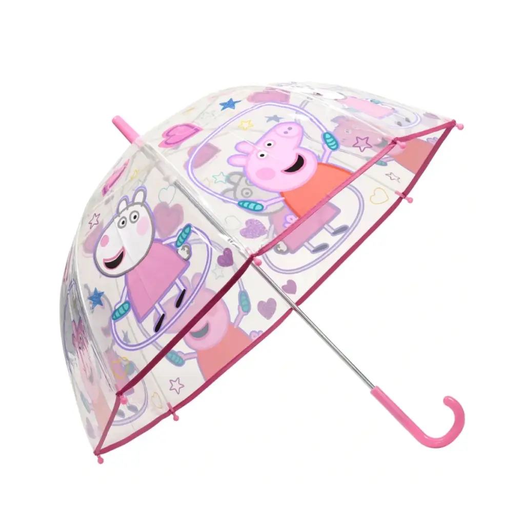 01. Peppa Pig 'Jump Rope' Dječji Transparentni Kišobran