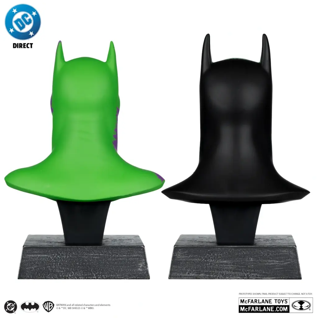 02. McFarlane Gold Label Batman Knightfall & Hush (Jokerized) Cowl Replicas