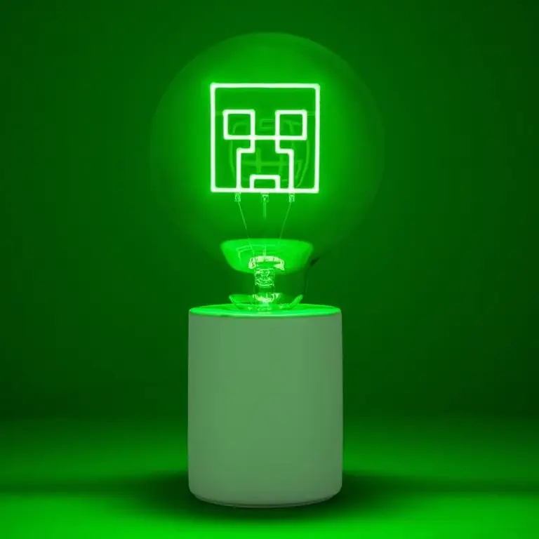 02. Minecraft Creeper LED Neon Bulb Lamp