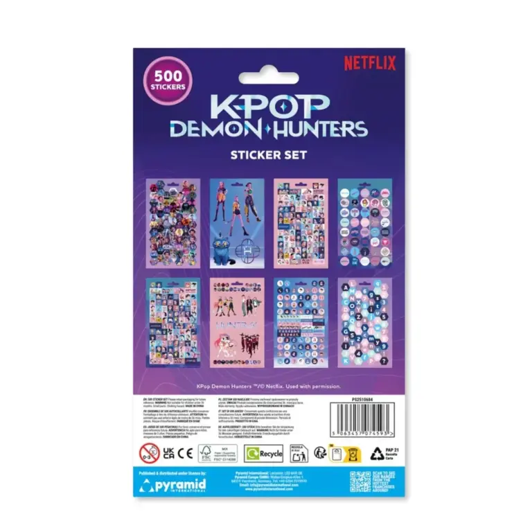 05. KPop Demon Hunters 'World Tour' Naljepnice, 500 Kom