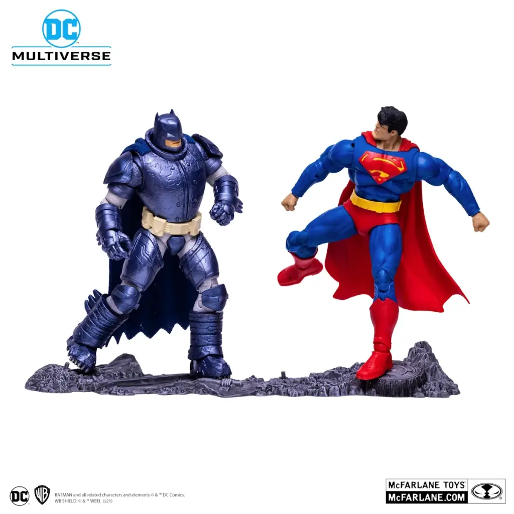 04. McFarlane DC Multiverse Superman Vs. Armored Batman Set Figura, 18cm
