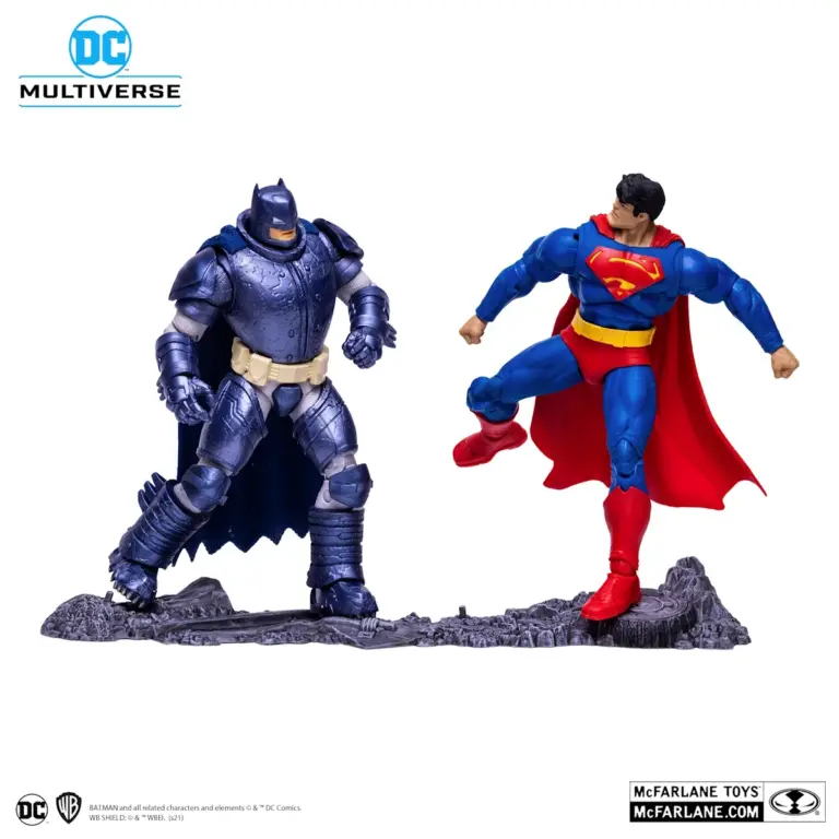 04. McFarlane DC Multiverse Superman Vs. Armored Batman Set Figura, 18cm