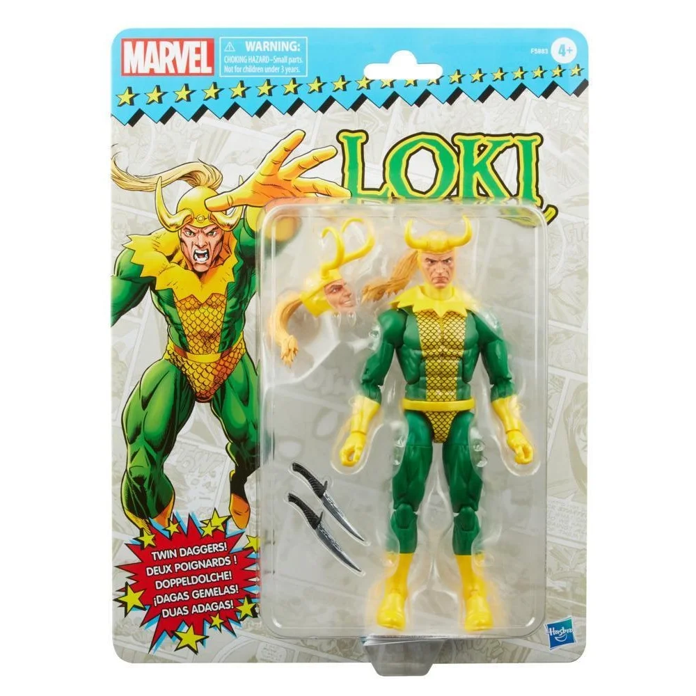 07. Marvel Legends Series Retro Collection Loki Figura, 15cm