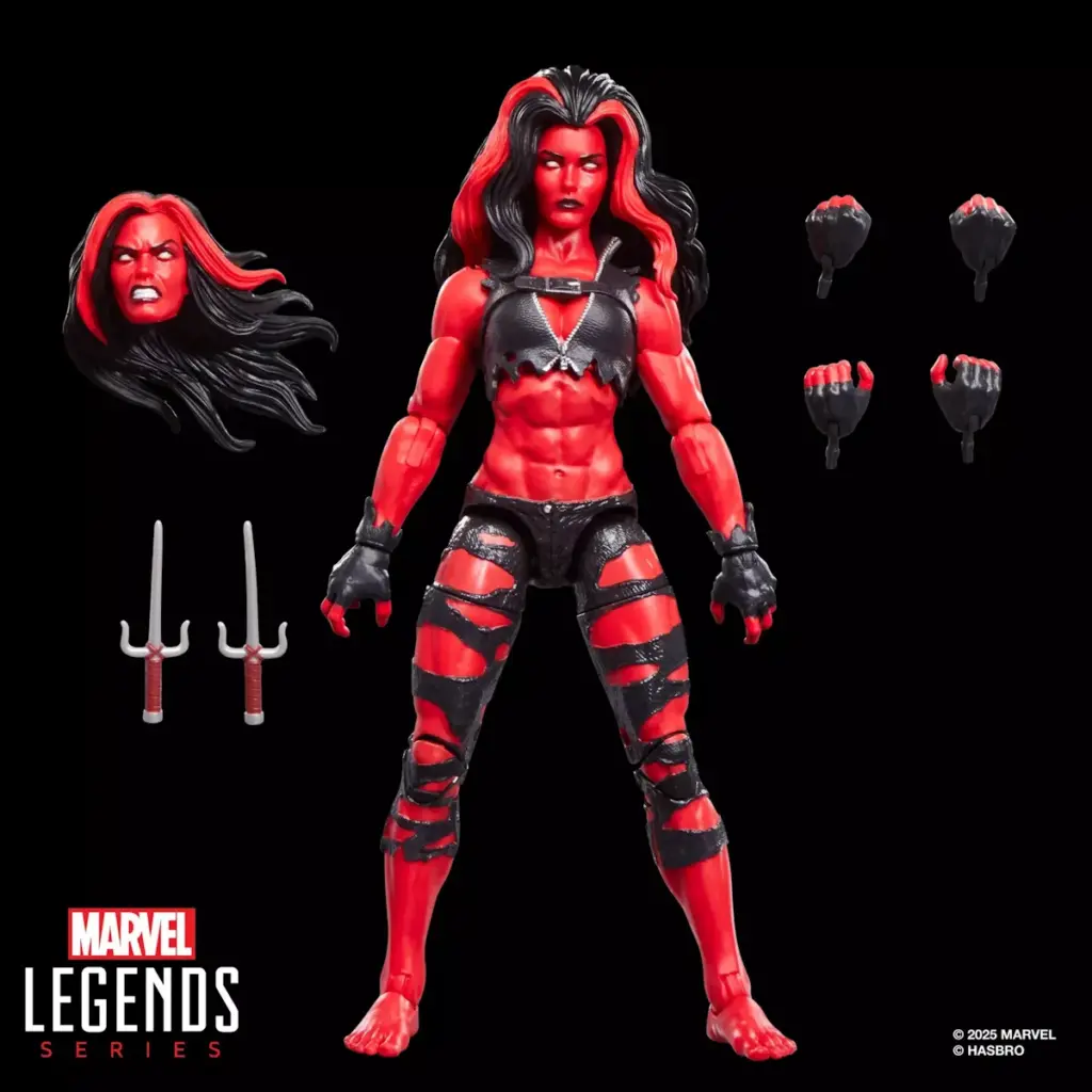 08. Marvel Legends Series Hulk Red She Hulk Figura, 15cm