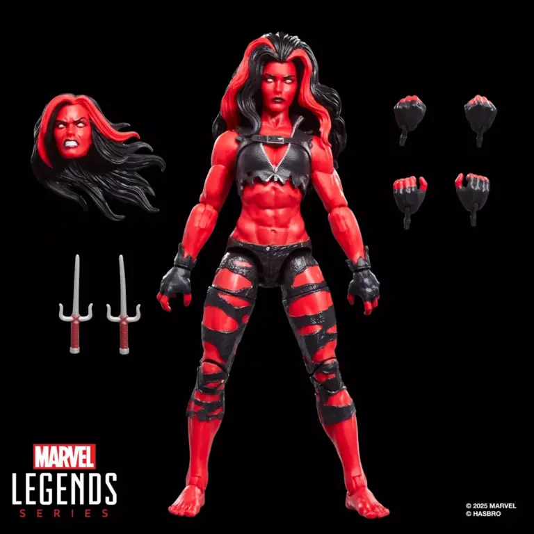 08. Marvel Legends Series Hulk Red She Hulk Figura, 15cm