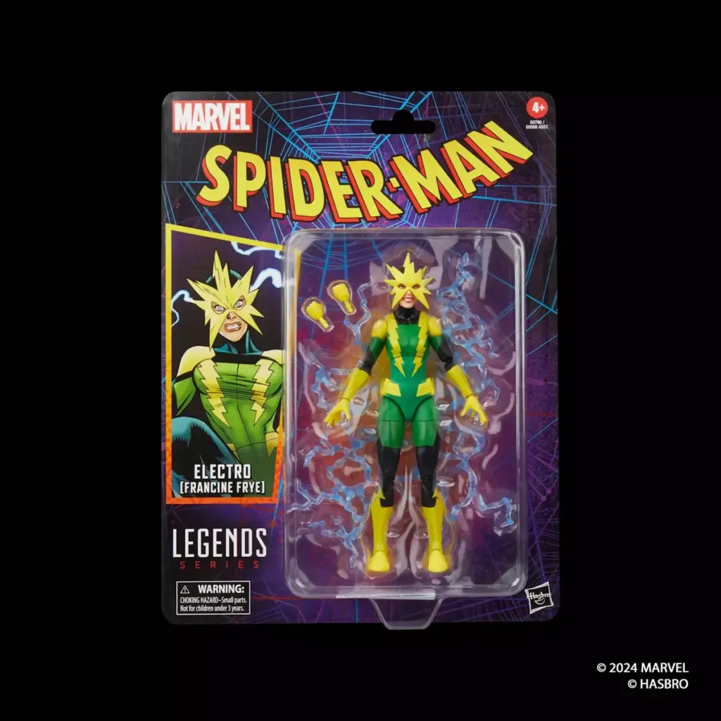09. Marvel Legends Series Spider Man Electro (Francine Frye) Figura, 15cm