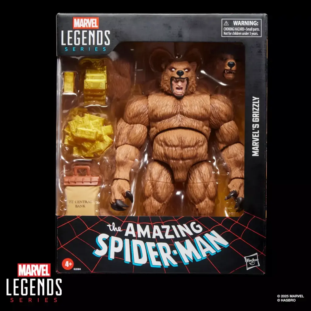 10. Marvel Legends Series Spider Man Marvel's Grizzly Figura, 15cm