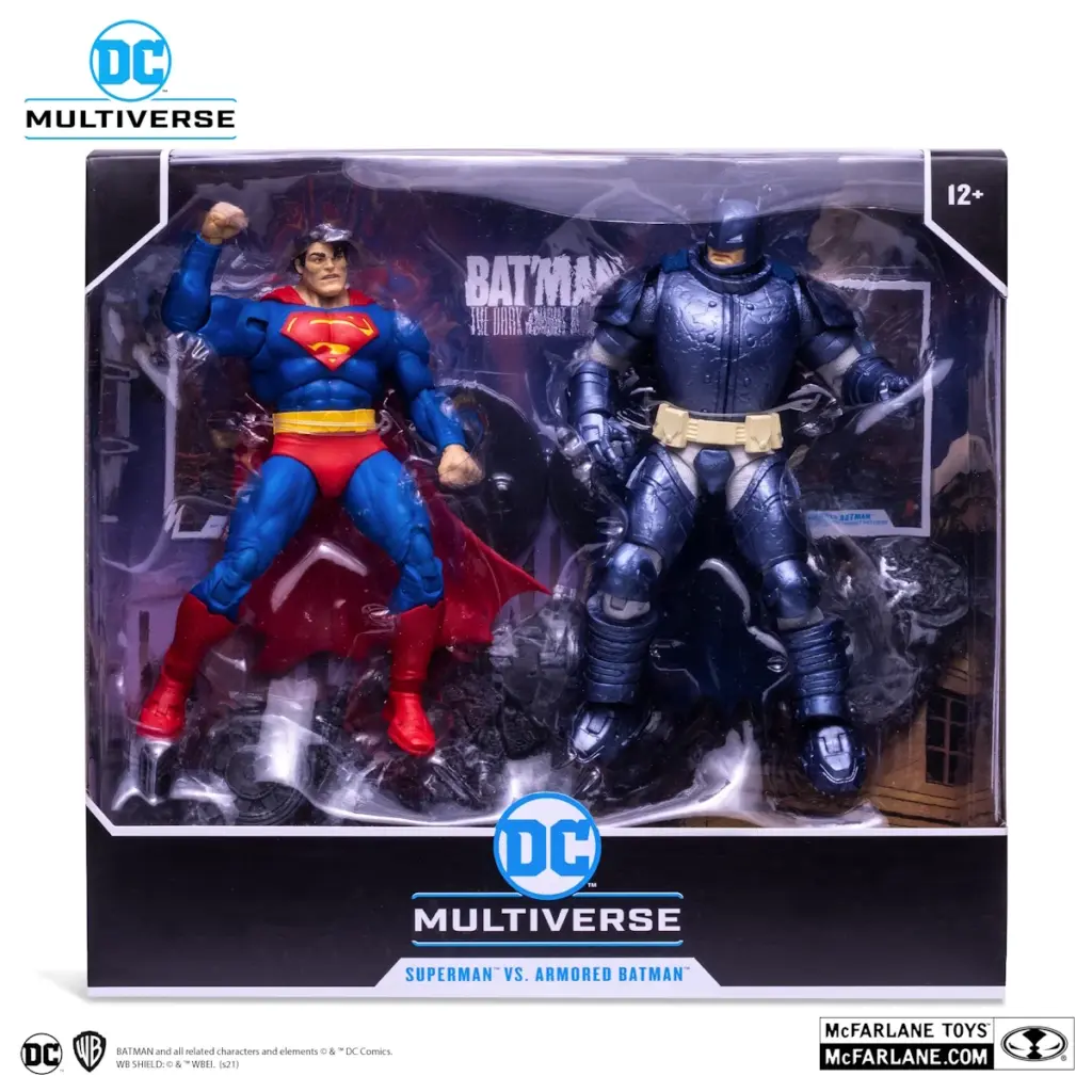 12. McFarlane DC Multiverse Superman Vs. Armored Batman Set Figura, 18cm
